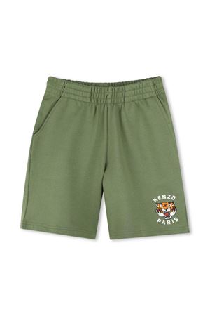 shorts in cotone verde KENZO KIDS | K6112264S